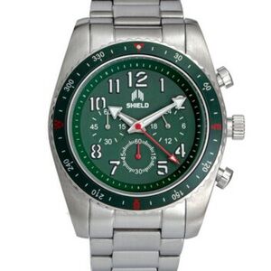 Brand New - Shield Exley Quartz Green Dial Stainless Steel Men's Watch.